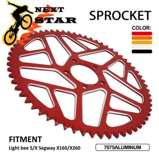 62T Chain Sprocket For Sur-Ron Surron Light Bee S X For Talaria Sting For Segway X160 X260 7075 Aluminum Alloy Motorcycle RISE DEFENSE SYSTEMS.AI PRODUCTS