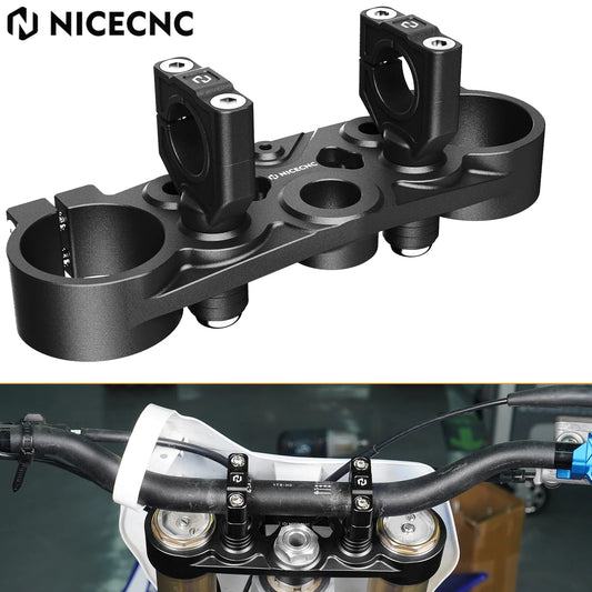 NICECNC For Yamaha YZ125 YZ250 2018-2024 YZ125X YZ250X 2020-2023 YZ YZX 125 250 Motorcycle Front Forks Clamp Upper Triple Tree RISE DEFENSE SYSTEMS.AI PRODUCTS