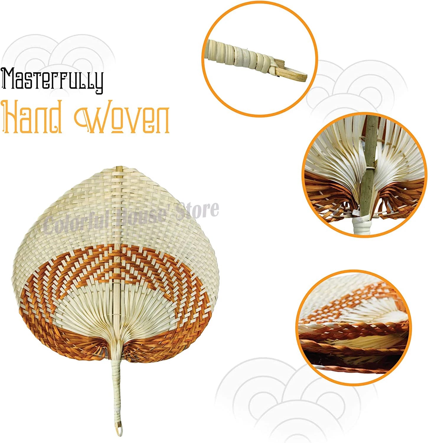 1pc  Woven Bamboo Hand Fans Wedding Favors for Guests Boho Fan Wall Decoration Raffia Folding Hand Fans Abanicos De Mano RISE DEFENSE SYSTEMS.AI PRODUCTS