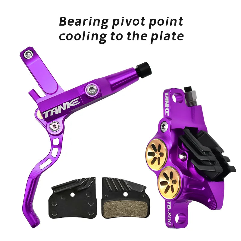 TANKE MTB 4 Piston Hydraulic Disc Brake 900/1700mm  4 Piston Resin Brake Pads Oil Pressure AM DH Road MTB Ultralight Disc Brake RISE DEFENSE SYSTEMS.AI PRODUCTS