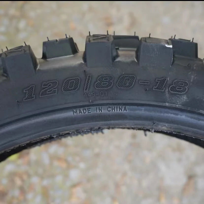 Front 90/90-21 rear 120/80-18 deep tooth off-road motorcycle tire modified with widened large flower outer tire RISE DEFENSE SYSTEMS.AI PRODUCTS