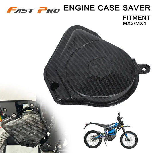 Carbon Fiber Magneto Cover Pump Engine Clutch Guard Side Cover Motorcycle Accessories For TALARIA MX3 TALARIA MX4 Dirt Pit Bike RISE DEFENSE SYSTEMS.AI PRODUCTS