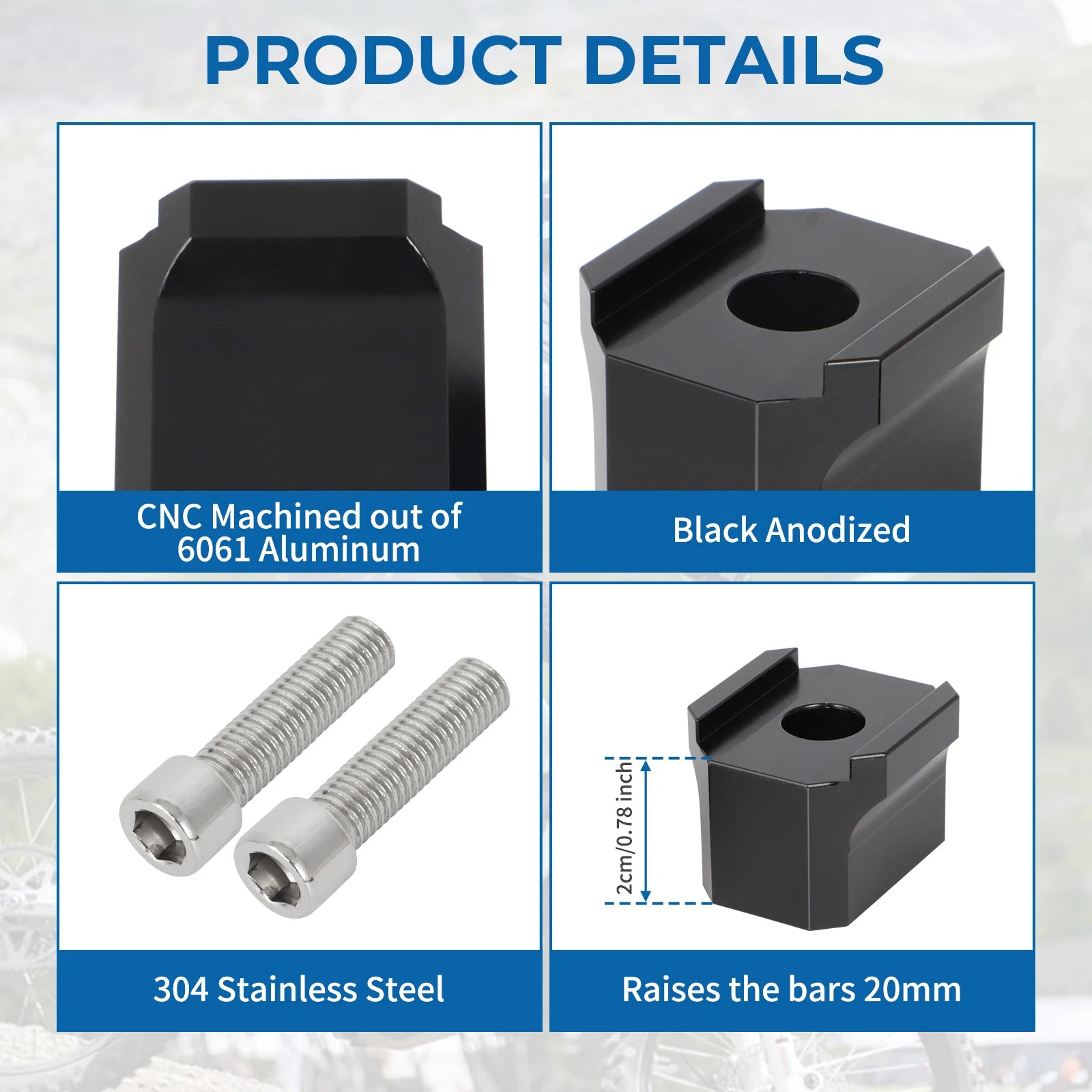 For SurRon Sur Ron Ultra Bee 2023 Risers 20/30 mm Handlebar Riser Motorcycle Accessories 6061 Aluminum Material RISE DEFENSE SYSTEMS.AI PRODUCTS