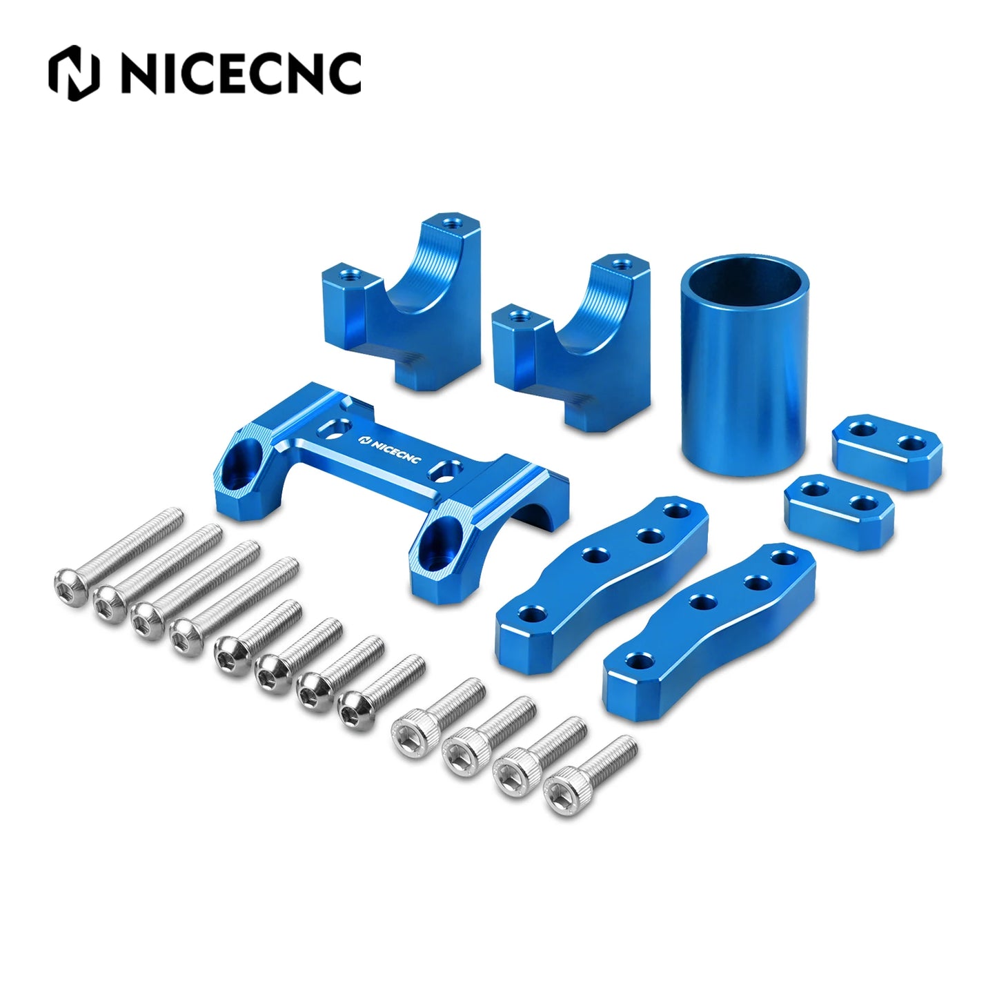 NICECNC For 2024 Surron Light Bee X S L1E Electric Dirt Bike Front Handlebar Bar Riser Mount Bracket Fork Suspension Core Kit RISE DEFENSE SYSTEMS.AI PRODUCTS