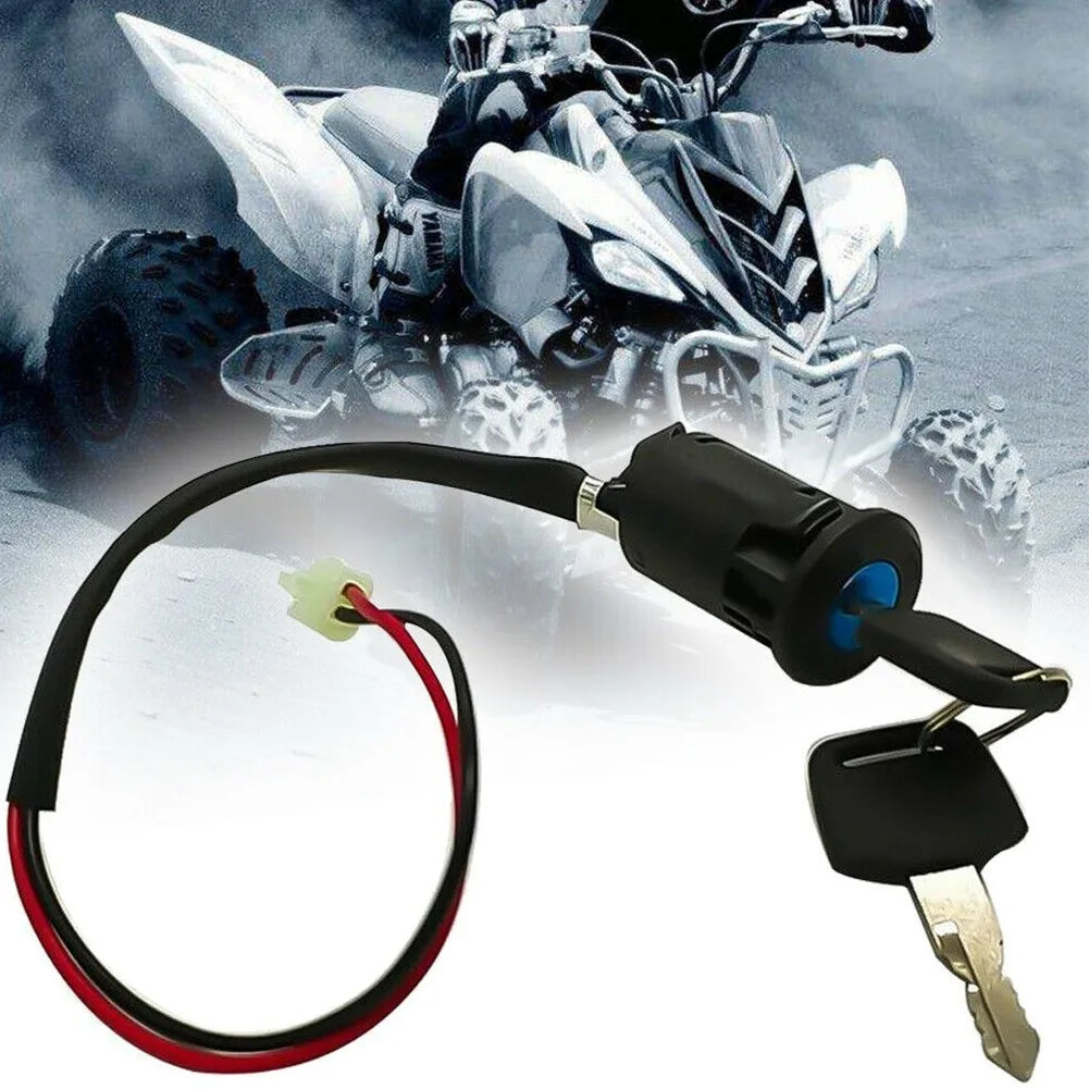 Moped Ignition Key Switch 2 Wire 28mm Hole ATV Dirt Bike Accessory Electric Motorcycle Go-Kart On/Off Tool Durable RISE DEFENSE SYSTEMS.AI PRODUCTS