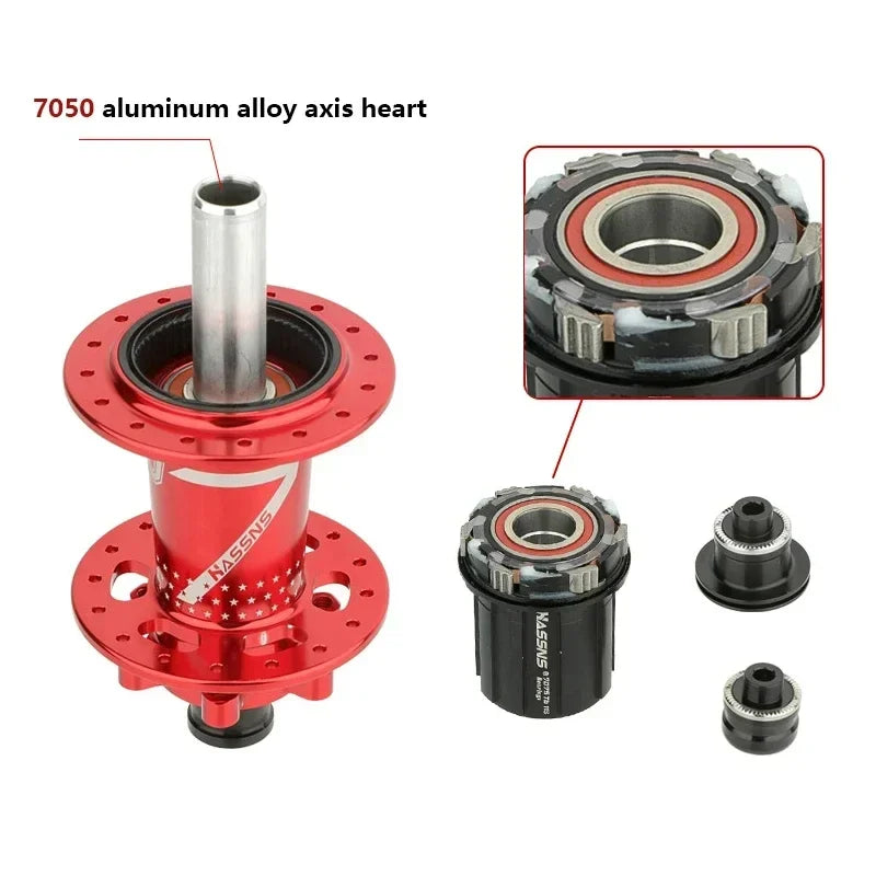 HASSNS Cube Pro 7 Cube Arc 32 36 Hole MTB Bearing Bike Rear Hub Quick Release 32H 36H Four Palin 7 8 9 10 11 12 Speed 6 Pawl Hub RISE DEFENSE SYSTEMS.AI PRODUCTS