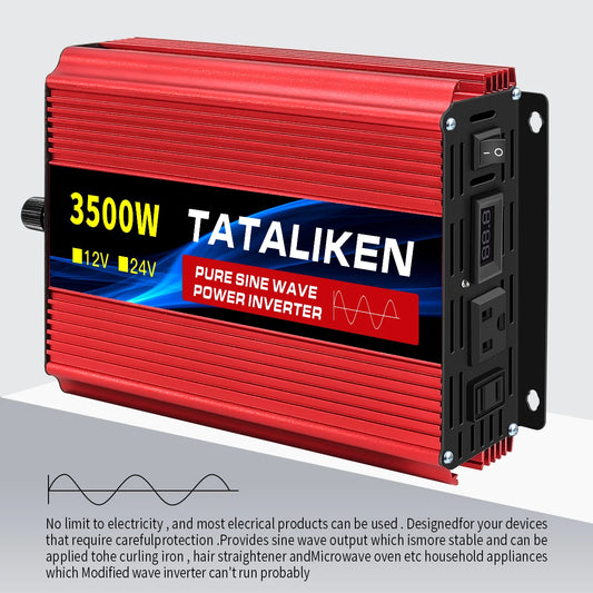 DC 12V/24V to AC 110V60HZ Pure Sine Wave Inverter screen 1600-10000w suitable for Car solar High Energy Converter with LED RISE DEFENSE SYSTEMS.AI PRODUCTS