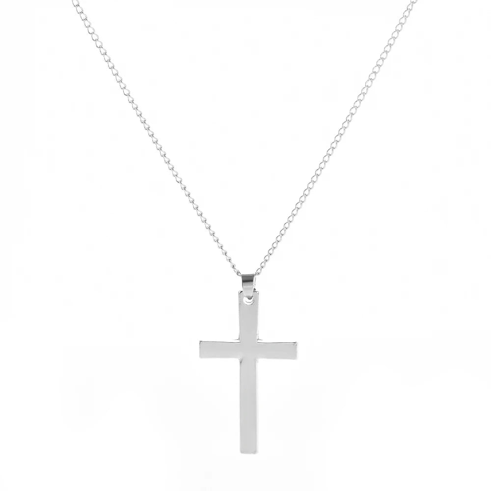 Simple Love Cross Pendant Choker Necklace Charm Rhinestone Couples Jewelry Women's Neck Chain Christmas Gift Lady Necklace RISE DEFENSE SYSTEMS.AI PRODUCTS