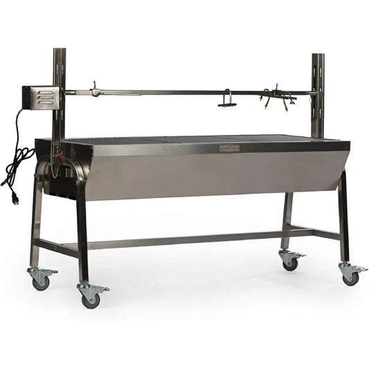 TITAN GREAT OUTDOORS 13W Stainless Steel Rotisserie Grill, 4 RPM Rotation Speed, Rated 88 LB Outdoor Cooking Spit Roaster RISE DEFENSE SYSTEMS.AI PRODUCTS