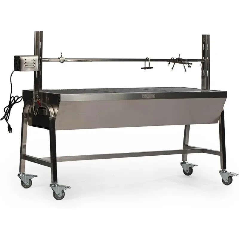 TITAN GREAT OUTDOORS 13W Stainless Steel Rotisserie Grill, 4 RPM Rotation Speed, Rated 88 LB Outdoor Cooking Spit Roaster RISE DEFENSE SYSTEMS.AI PRODUCTS