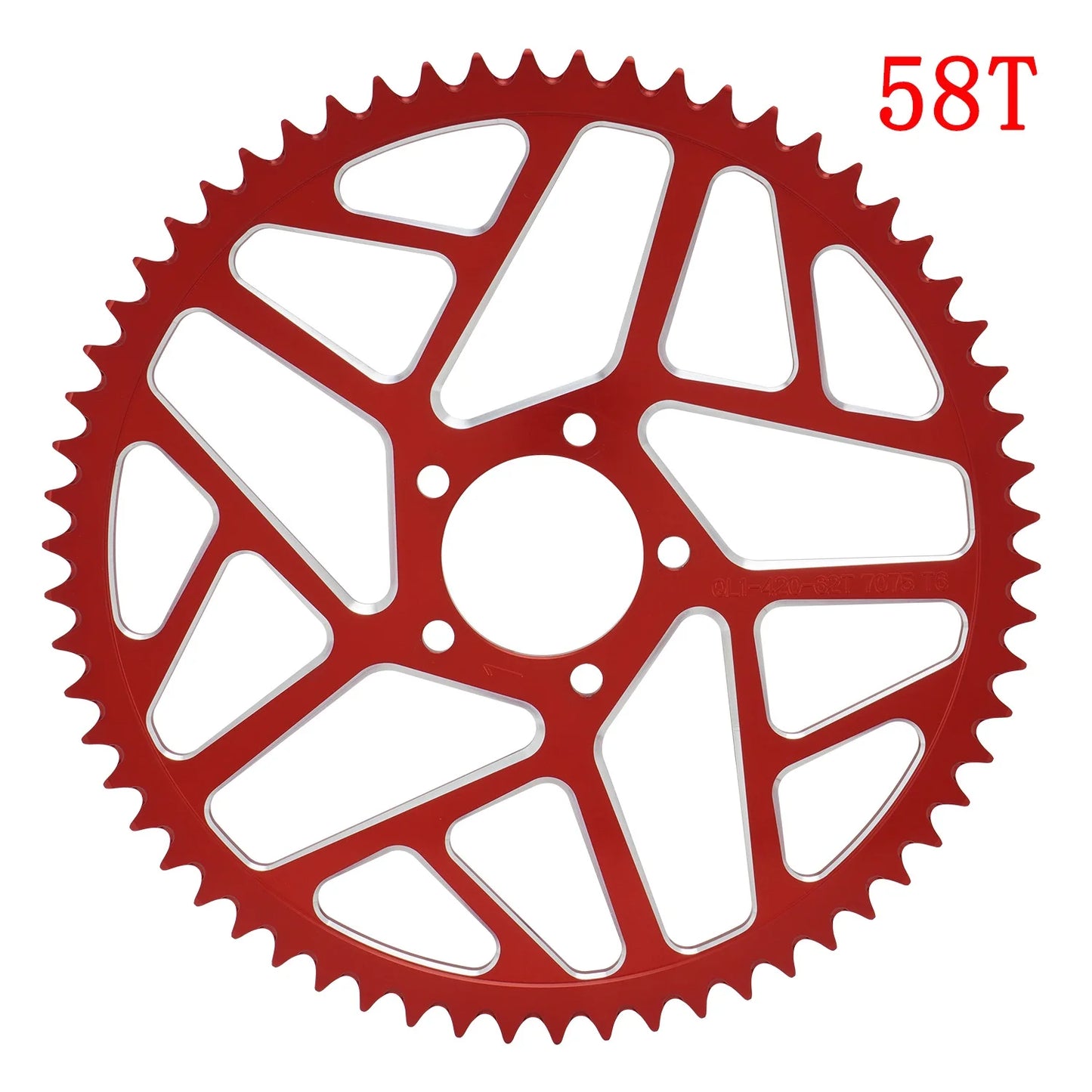 Motorcycle 7075 Aviation Aluminum Alloy 58T 62T Chain Sprocket For Sur Ron Surron Lightbee S X Segway X160 X260 Talaria Sting RISE DEFENSE SYSTEMS.AI PRODUCTS