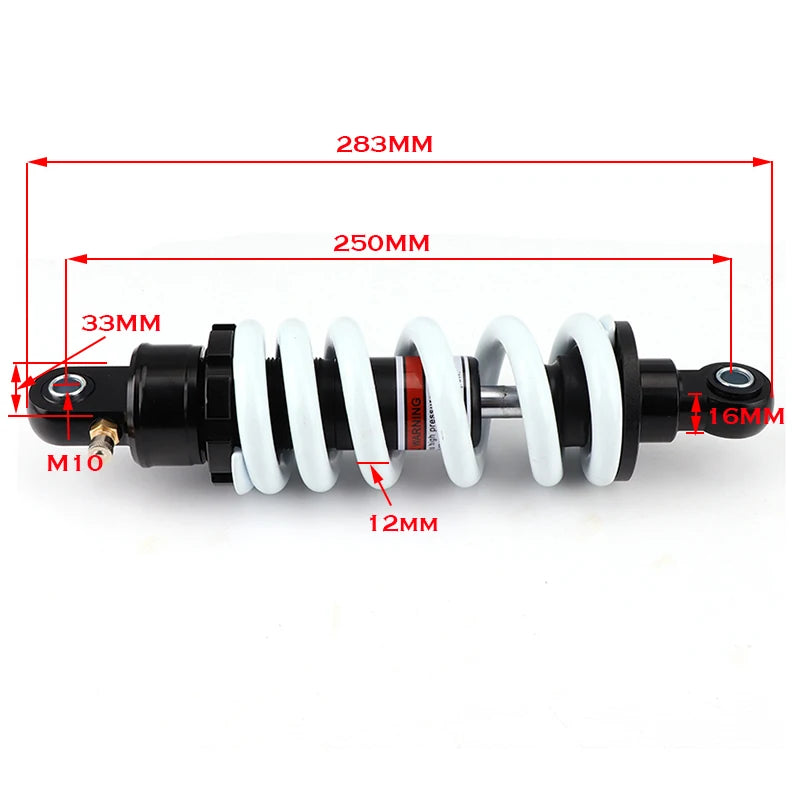 250mm 260mm 330mm 350mm Motorcycle Shock Absorber Shock Absorber Suspension for Off-Road Moto Pit Quad Dirt Bike Kart Dirt Bike RISE DEFENSE SYSTEMS.AI PRODUCTS