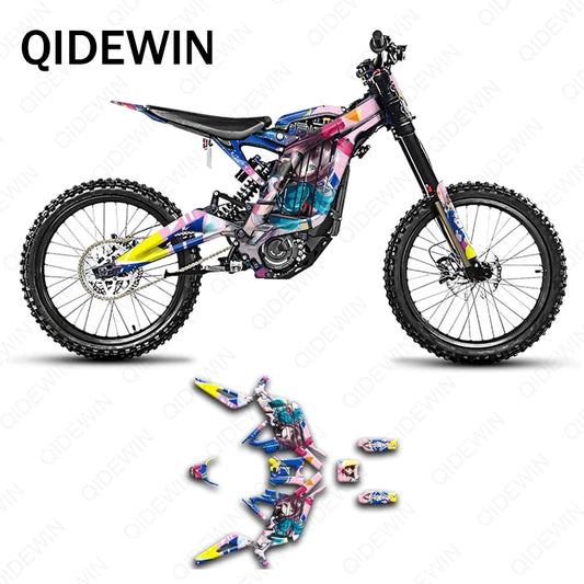 QIDEWIN Motorcycle Team Graphic Decal & Sticker Kit For Surron Sur-ron Light Bee X S 3C 2021- 2024 -001 RISE DEFENSE SYSTEMS.AI PRODUCTS