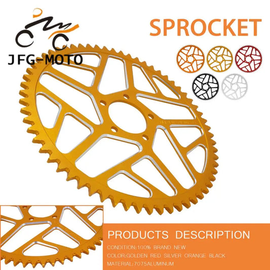 Motorcycle Chain Sprocket Aluminum For Talaria Sting Electric Dirt Bike 58T 62T For Surron Segway Light Bee S X 160 260X160 X260 RISE DEFENSE SYSTEMS.AI PRODUCTS