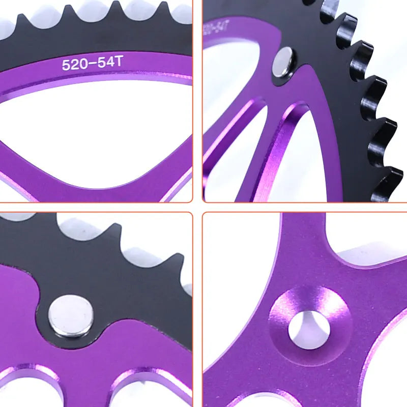 For SUR-RON Ultra Bee Steel-clad Aluminum 54 Tooth Sprocket Disc Plate E-bike Off-road Dirtbike Motorcycle Accessories SURRON RISE DEFENSE SYSTEMS.AI PRODUCTS