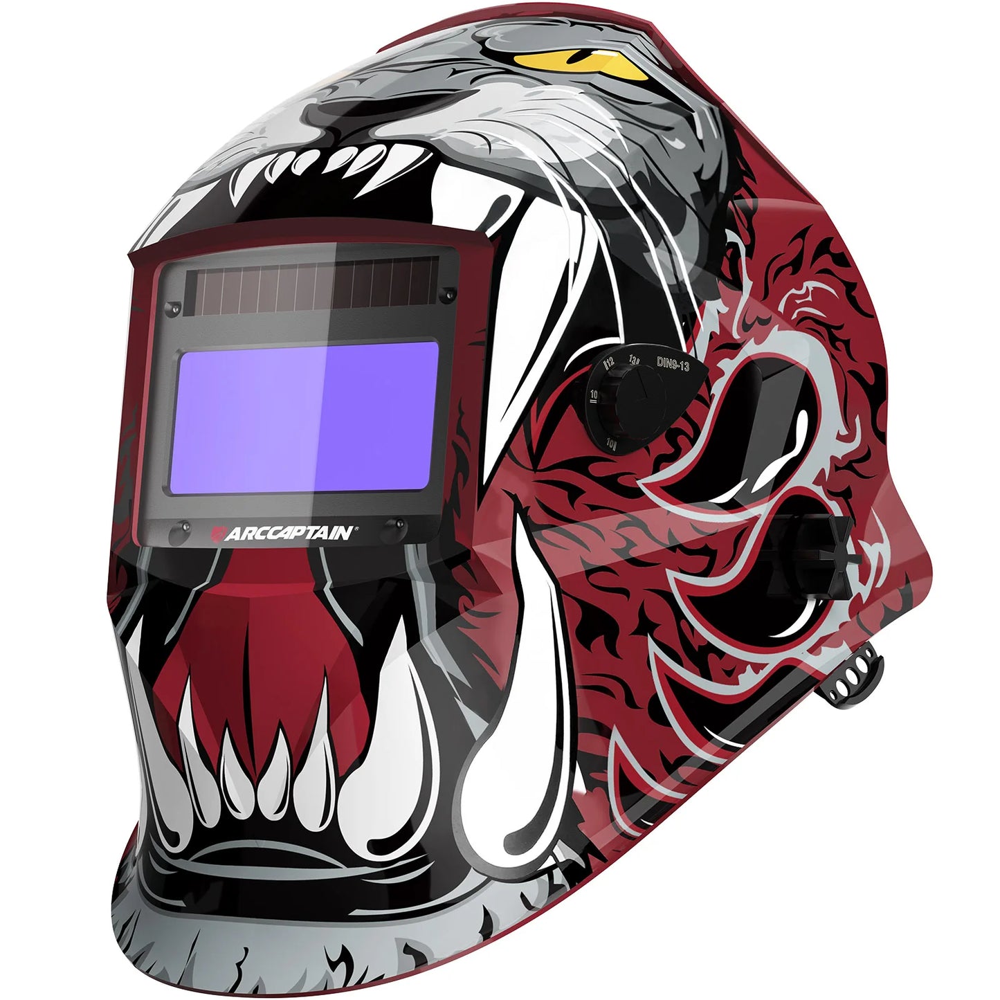 ARCCAPTAIN Welding Helmet Welder Mask Chameleon Large View True Color Solar Power Auto Darkening Welding For Arc Weld Grind Cut RISE DEFENSE SYSTEMS.AI PRODUCTS