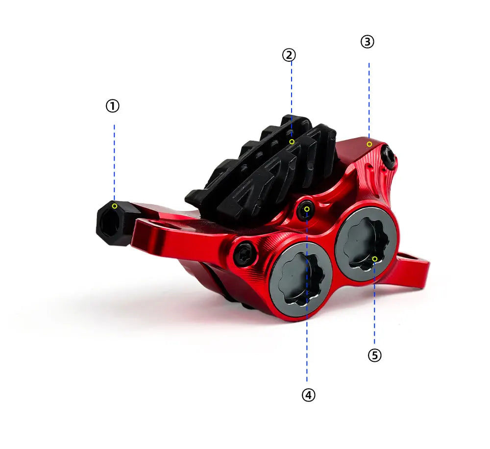 IIIPRO Vertical Cylinder MTB Brake 4 Piston Hydraulic Disc Brake Bicycle for Full Internal Cable Layout AM DH Mountain Bike NEW RISE DEFENSE SYSTEMS.AI PRODUCTS