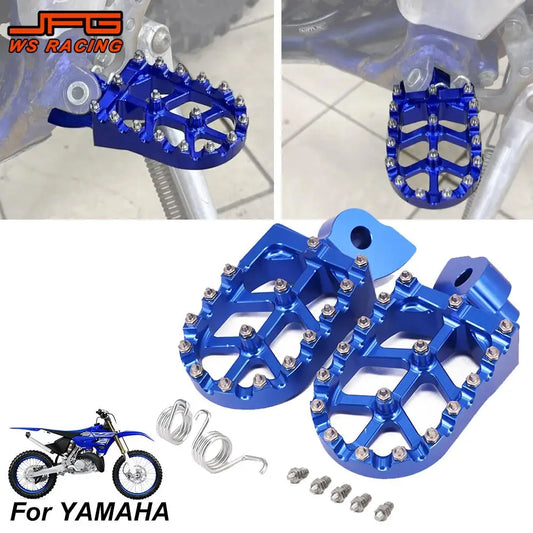 Motorcycle CNC Foot Pegs Rests Footpegs Footrests For Yamaha YZ65 YZ85 YZ125 YZ250 YZ 65 85 125 250 250F 125X 450F WR 250F 450F RISE DEFENSE SYSTEMS.AI PRODUCTS