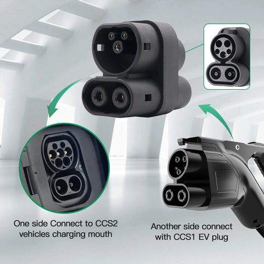 Chiefleed CCS1 to CCS2 EV DC 1000V 250A CCS1 To CCS2 Plug Charging Connectors Adaptor EVCharger Connector AdapterCar Accessories RISE DEFENSE SYSTEMS.AI PRODUCTS