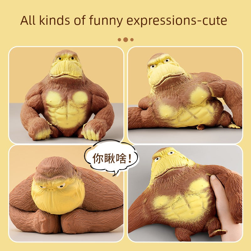 Internet Celebrity Decompression Artifact King Gorilla Funny Green Head Fish Fun Squeezing Toy Press Decompression Vent Toys RISE DEFENSE SYSTEMS.AI PRODUCTS