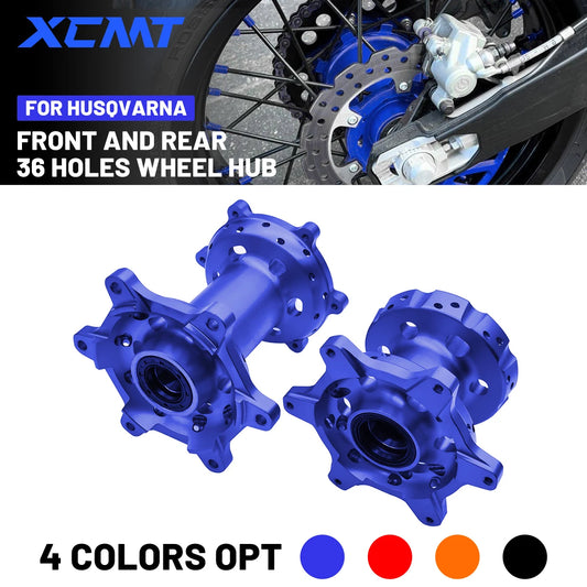 Motorcycle 36 Holes Front Rear Wheel Hub CNC Aluminum Billet For HUSQVARNA FC FX TC TX KTM SXF XCF SMR GASGAS EXF  MXF 2003-2023 RISE DEFENSE SYSTEMS.AI PRODUCTS