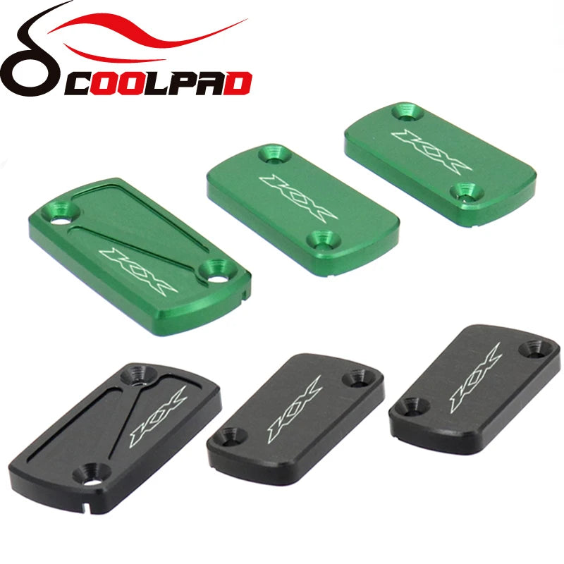 3PCS For KAWASAKI KX250 KX450 Front Rear Brake Fluid Reservoir Cover 2019-2023 KX 250 450 Motorcycle Oil Fluid Cover Accessories RISE DEFENSE SYSTEMS.AI PRODUCTS