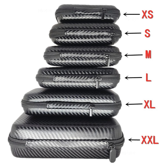 EVA Earphone Bags Boxes Case Portable Storage Bag Car Repair Tool Kit Storage Carbon Fiber Pattern With Zipper Bag RISE DEFENSE SYSTEMS.AI PRODUCTS