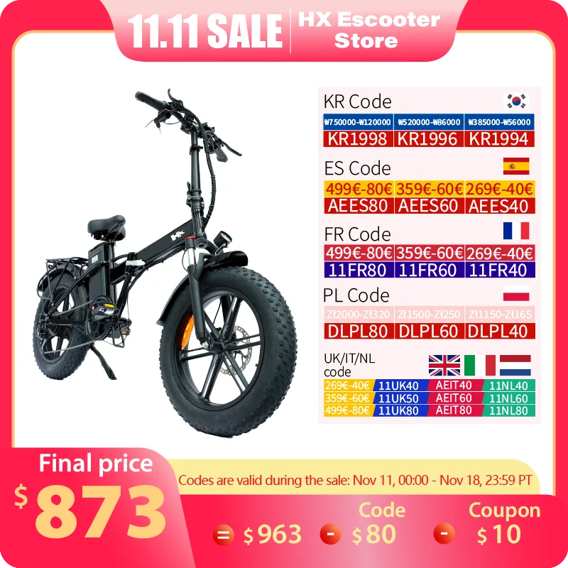 HX Q22 Pro 2000W Adult Ebike Electric Bike Folding 62KM/H 35AH 48V 20 inch Fat Tire Electric Bicycle Off-road Cycling Bike RISE DEFENSE SYSTEMS.AI PRODUCTS