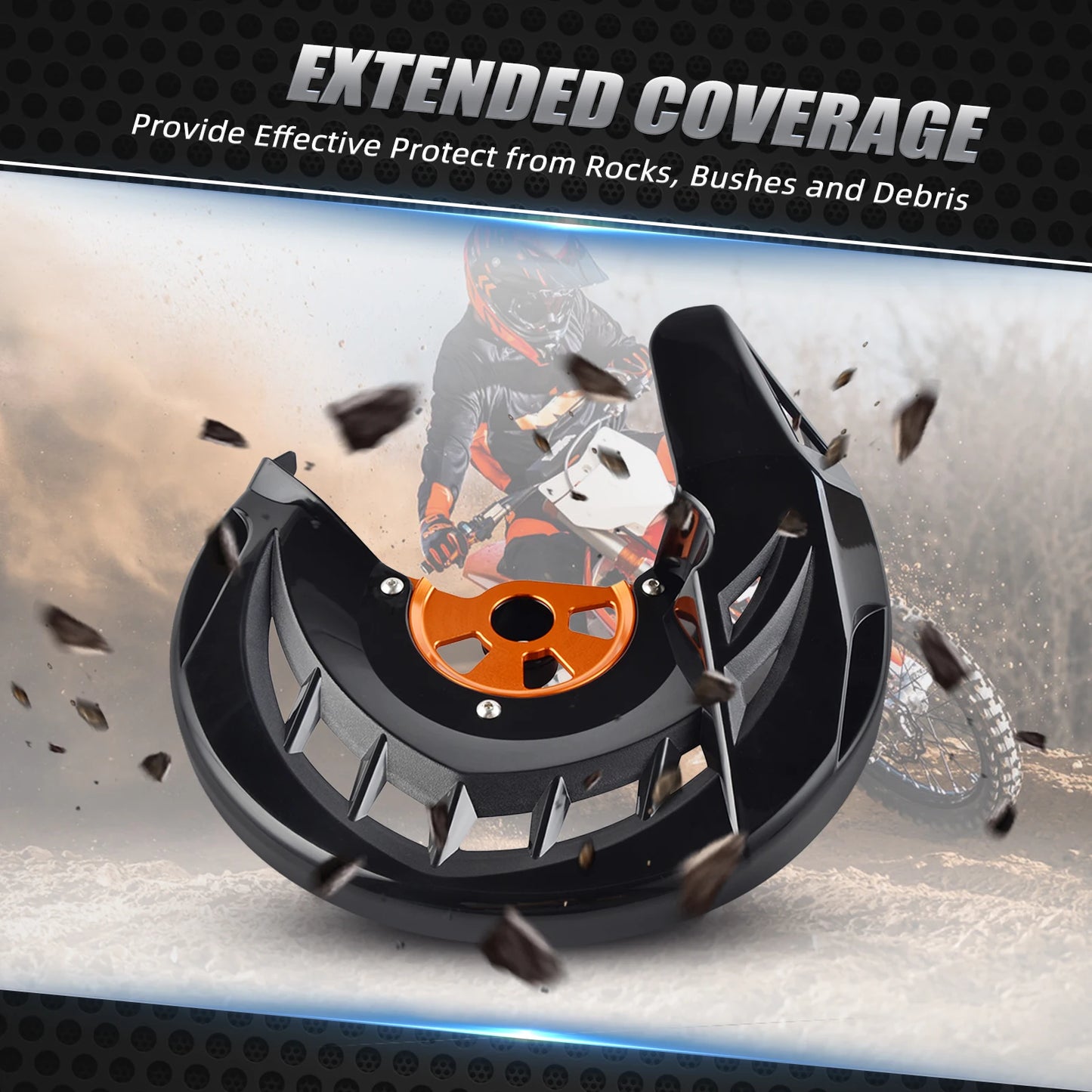For 2016-2023 KTM EXC 300 XC-W 6D TPi XCF-W EXC-F 530 500 450 400 350 300 250 200 150 125 SX XC F NICECNC Front Brake Disc Guard RISE DEFENSE SYSTEMS.AI PRODUCTS