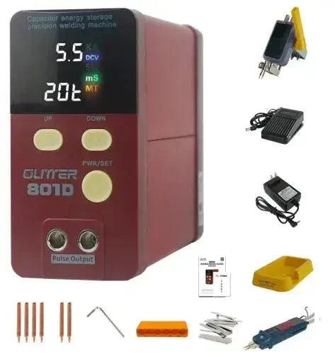 801D Spot Welder Machine Pulse Current Spot Welding Machine for Lithium Iron Phosphate Battery 0.3mm Nickel Welding 0.05-0.4mm RISE DEFENSE SYSTEMS.AI PRODUCTS