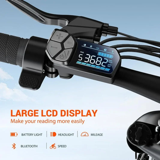 Electric Bike for Adults, Fat Tire,26" All-terrain Bicycle, Peak 1400W Motor, 50Miles Range and 32MPH Top Speed,7-Speed Ebike RISE DEFENSE SYSTEMS.AI PRODUCTS