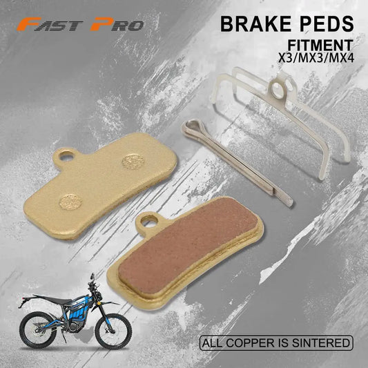 Brake Pads Disc 1 Pair All Copper Based Metal Antirust Motorcycle Accessories For Talaria Sting X3 MX3 MX4 Electric Vehicle Bike RISE DEFENSE SYSTEMS.AI PRODUCTS