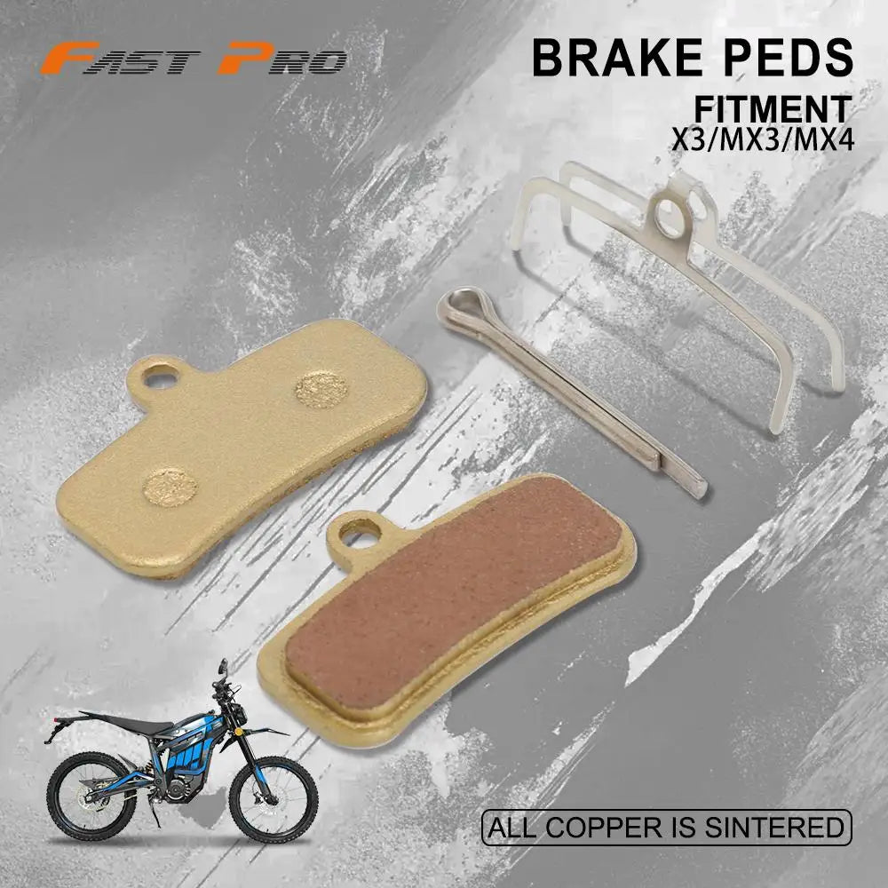 Brake Pads Disc 1 Pair All Copper Based Metal Antirust Motorcycle Accessories For Talaria Sting X3 MX3 MX4 Electric Vehicle Bike RISE DEFENSE SYSTEMS.AI PRODUCTS