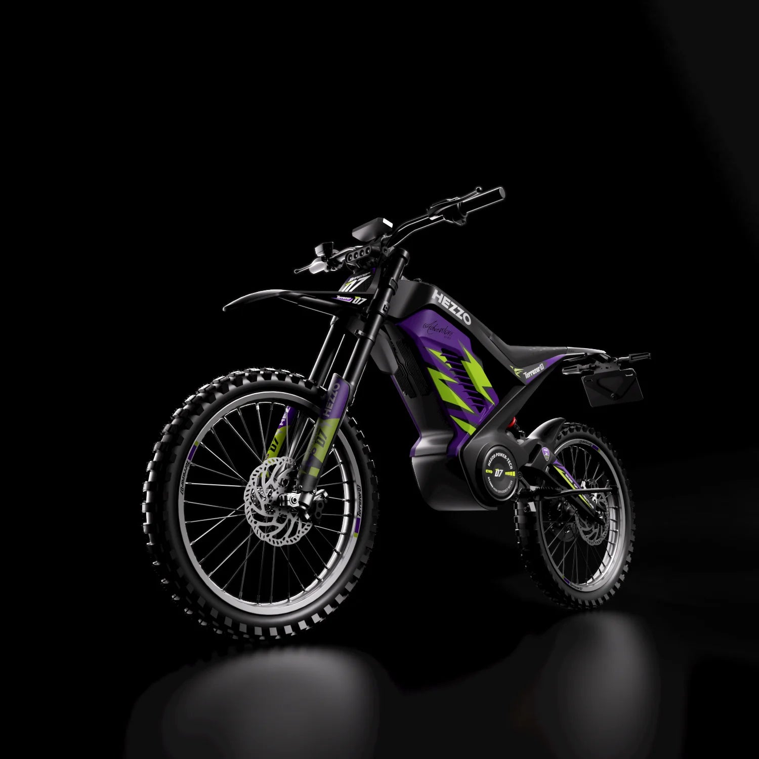 HEZZO-Electric Dirt Bike, Off-Road Ebike, Top Speed 100 km/h, 389NM, 120km Long Range, 72V, 35Ah, 8000W RISE DEFENSE SYSTEMS.AI PRODUCTS
