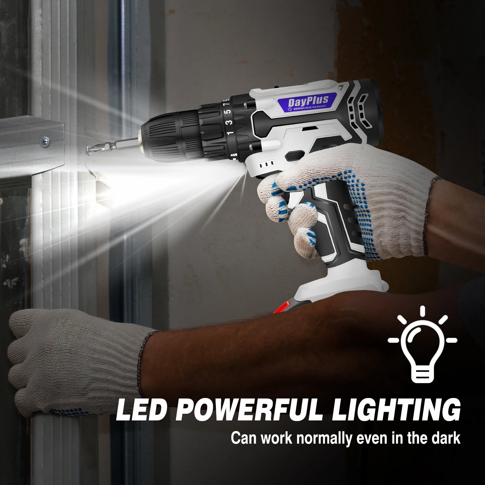 21V Portable Cordless Power Drill Set Impact Screw Driver with 1500mAh Li-Ion Rechargeable Battery 25+1 Torque Setting 45N.m RISE DEFENSE SYSTEMS.AI PRODUCTS