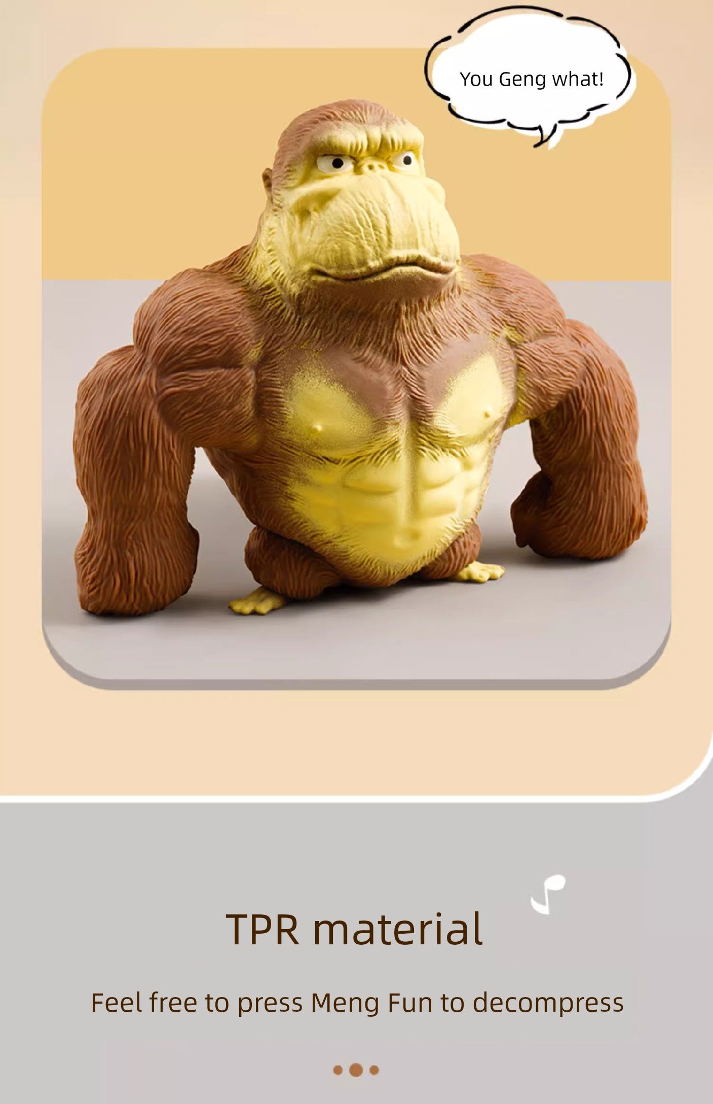 Internet Celebrity Funny Fun Pressing Vent Toy Gorilla RISE DEFENSE SYSTEMS.AI PRODUCTS