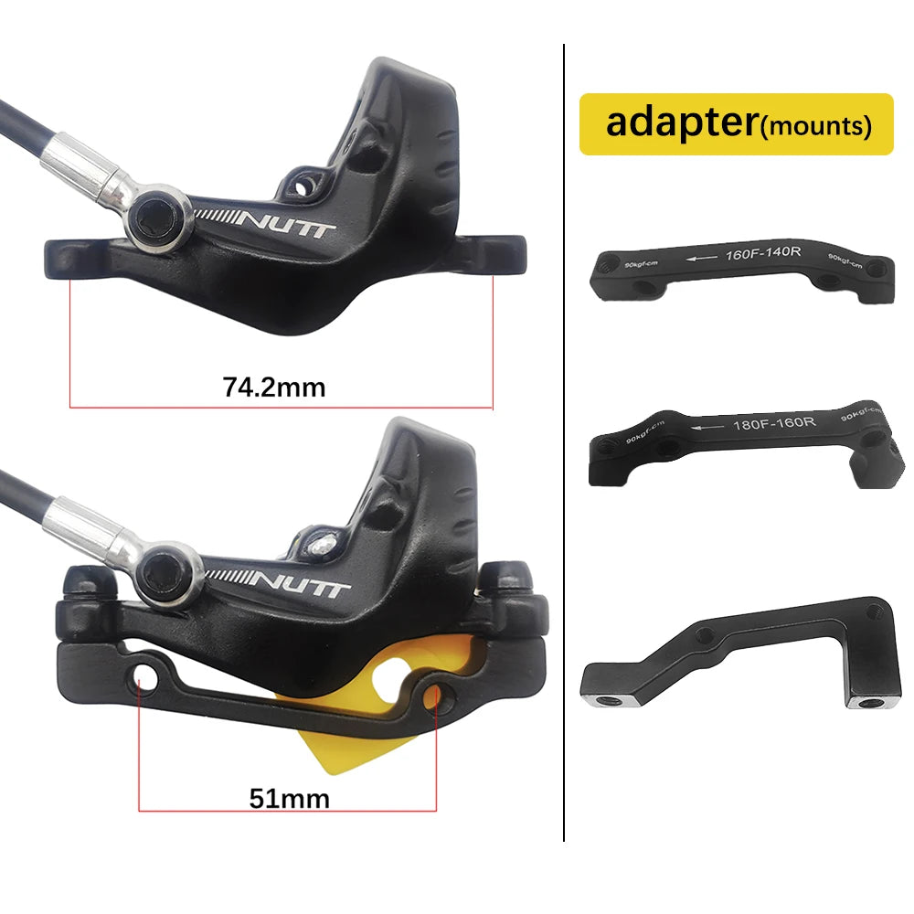 NUTT 4 Piston Y-5 Electric E-Bike Scooter Disc Brake Hydraulic Bicycle 140 160 180 Rotor For A5-D KUGOO Dualtron Kaabo Mantis RISE DEFENSE SYSTEMS.AI PRODUCTS