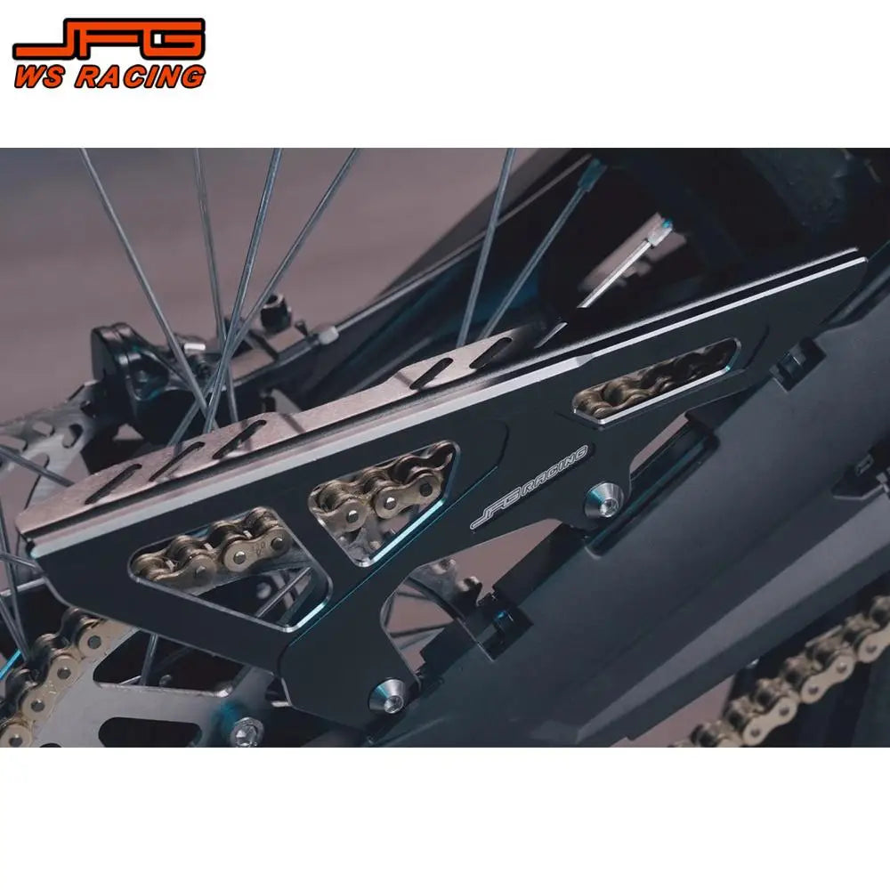 CNC Chain Guard Motorcycle JFG Cover Protector For Surron Sur-ron Light Bee X S Segway X160 X260 Off-Road Electric Vehicle Bike RISE DEFENSE SYSTEMS.AI PRODUCTS