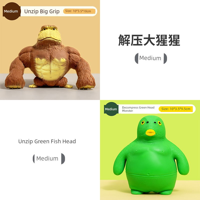 Internet Celebrity Funny Fun Pressing Vent Toy Gorilla RISE DEFENSE SYSTEMS.AI PRODUCTS