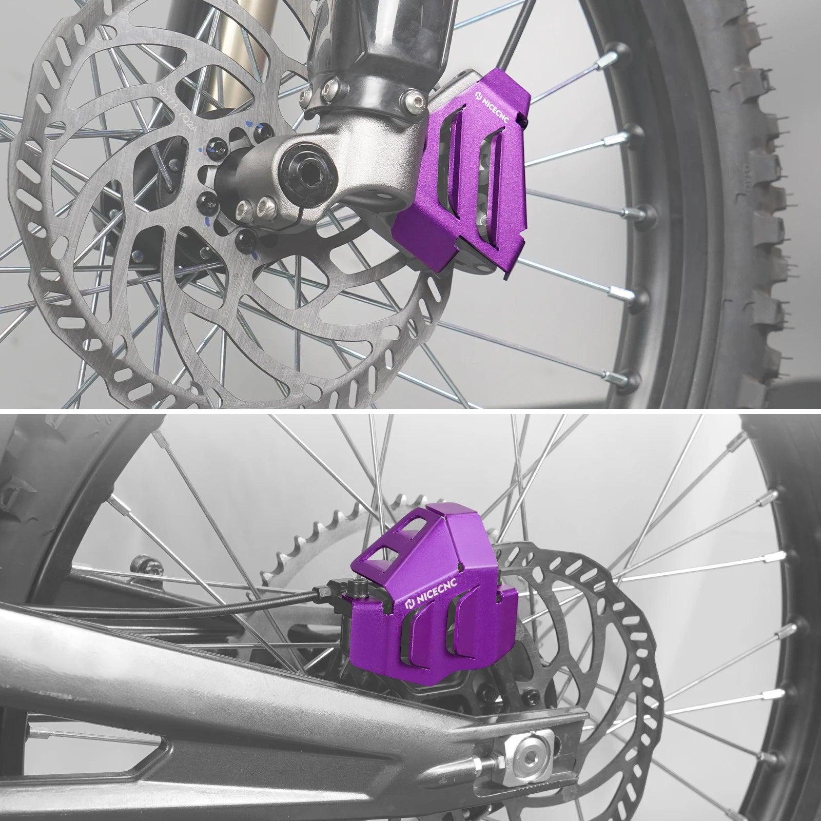 NICECNC For Surron Light Bee X S L1E Segway X160 X260 Surron Electric Dirt Bike Front Rear Brake Caliper Guard Cover Protector RISE DEFENSE SYSTEMS.AI PRODUCTS