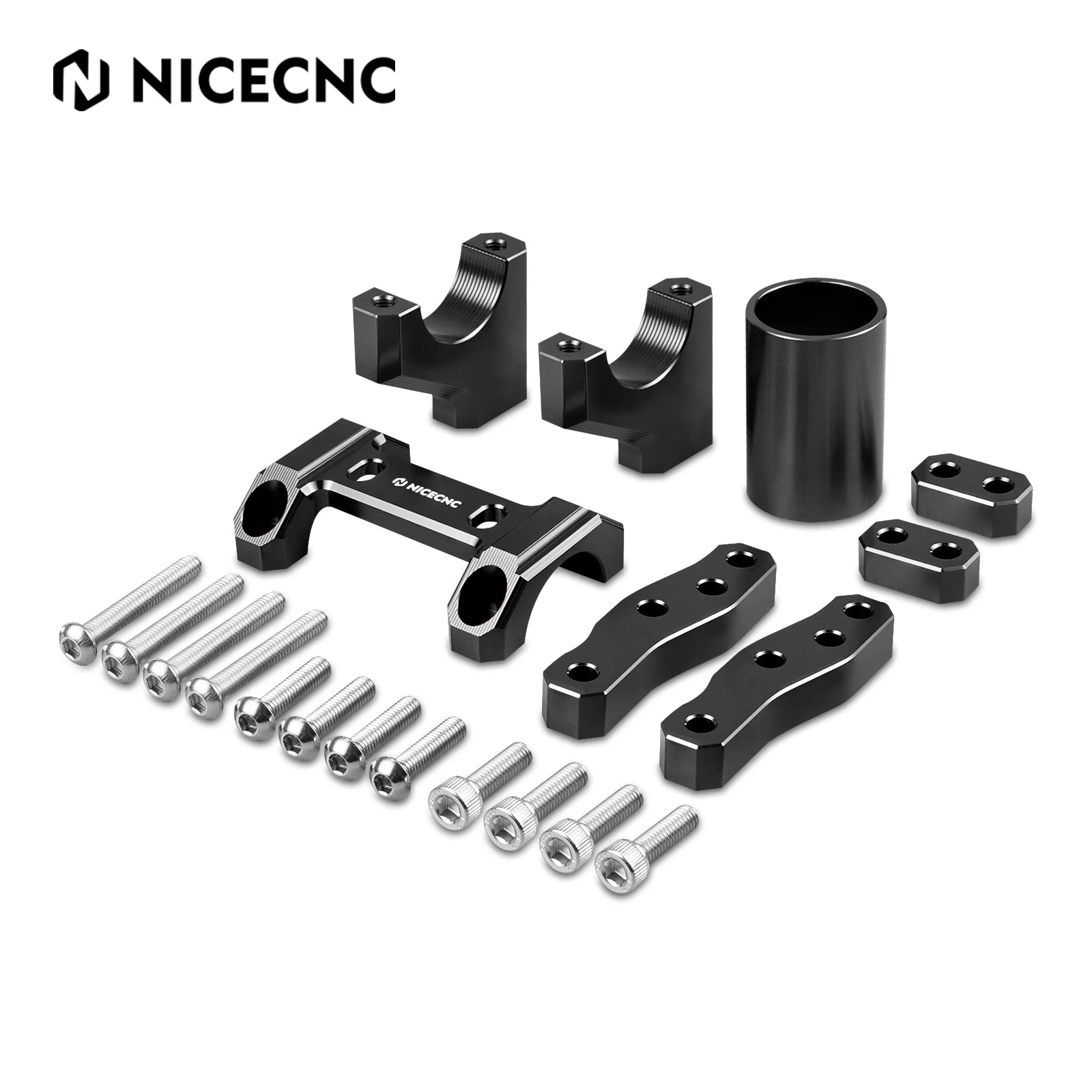 NICECNC For 2024 Surron Light Bee X S L1E Electric Dirt Bike Front Handlebar Bar Riser Mount Bracket Fork Suspension Core Kit RISE DEFENSE SYSTEMS.AI PRODUCTS