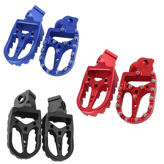 Motorcycle Black/Red/Blue CNC Footrest Foot Pegs Rests Pedals For KTM 690 950 990 1050 1090 1190 1290 50 65 85 125 250 SX 50SX RISE DEFENSE SYSTEMS.AI PRODUCTS