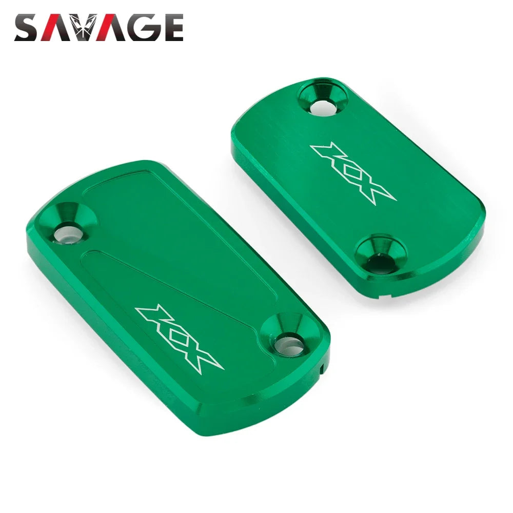 Front Brake Clutch Reservoir Covers For KAWASAKI KX450 2019-2023 KX250 2021 Motorcycle Rear Brake Fluid Cylinder Cap KX 250 450 RISE DEFENSE SYSTEMS.AI PRODUCTS