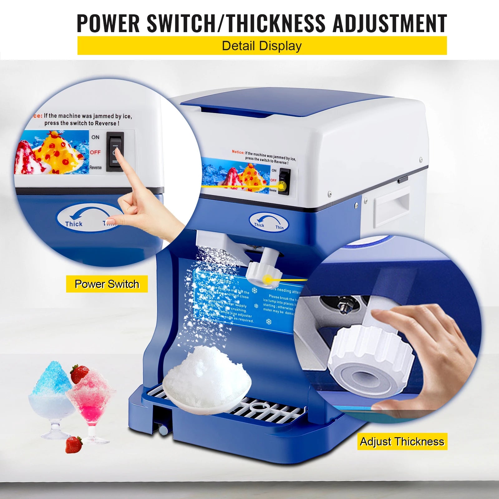 VEVOR 120/200 KG/H Electric Ice Shaver Branch Crusher Chopper Smoothie Blender Granizing Machine Shredder Snow Cone Cubes Maker RISE DEFENSE SYSTEMS.AI PRODUCTS