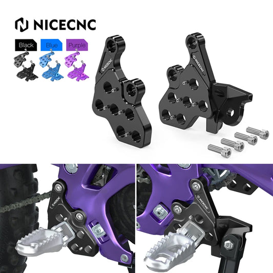 NICECNC Aluminum Foot Pegs Footrest Bracket Package For SUR-RON Surron light bee X S L1E Segway X160 X260 Electric Dirt Bike RISE DEFENSE SYSTEMS.AI PRODUCTS