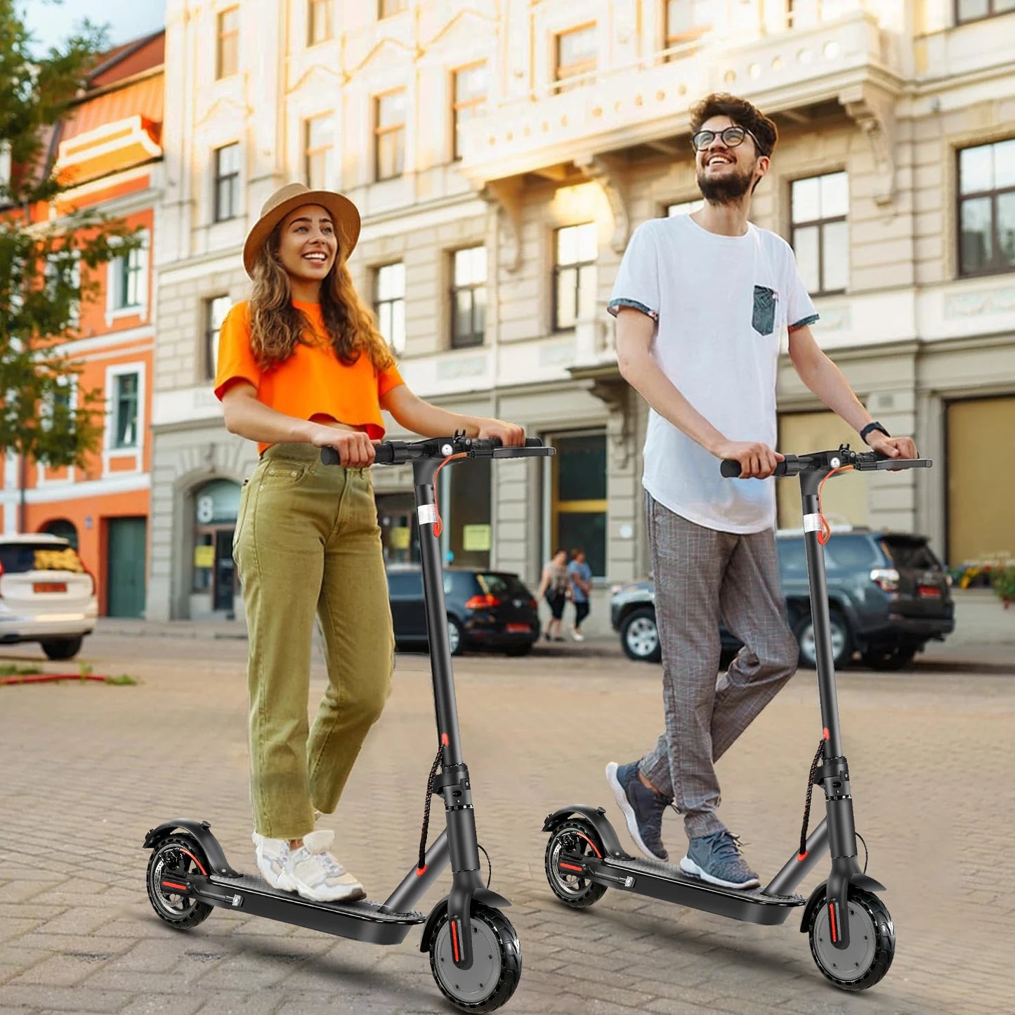 SUNNIGOO N7PRO Electric Scooter Adults 36V 10.4Ah Escooter Long Range 19 Miles Lightweight Kick Scooter US Stock Black With Gift RISE DEFENSE SYSTEMS.AI PRODUCTS
