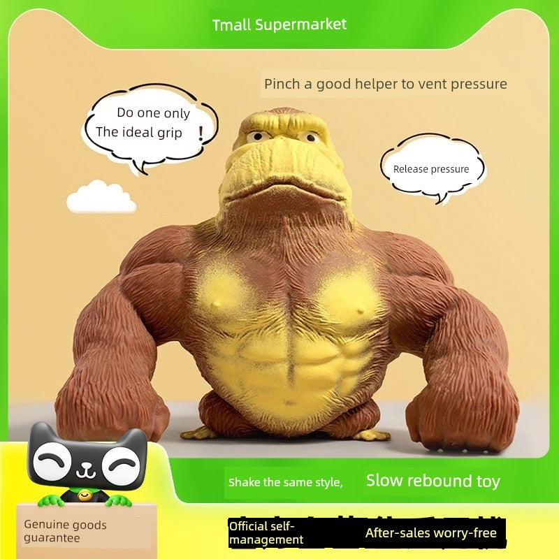 Internet Celebrity Decompression Artifact King Gorilla Funny Green Head Fish Fun Squeezing Toy Press Decompression Vent Toys RISE DEFENSE SYSTEMS.AI PRODUCTS