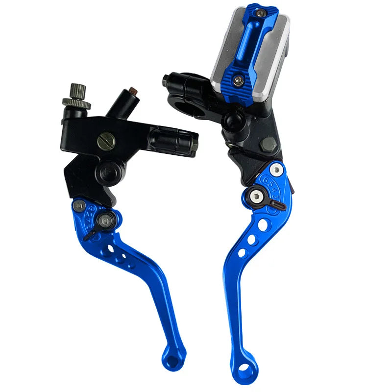 CNC One Pair 7/8" 22mm Universal Motorcycle Brake Master Cylinder Lever Cable Clutch Reservoir For Scooter Sport Dirt Bike RISE DEFENSE SYSTEMS.AI PRODUCTS