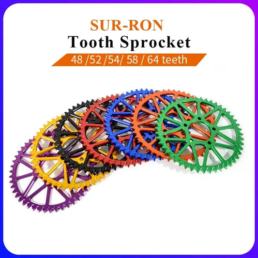 For SUR-RON Light Bee X 48T 52T 54T 58T 64T Tooth Plate Sprocket Wheel E-bike Off-road Dirtbike Motorcycle Accessories SURRON RISE DEFENSE SYSTEMS.AI PRODUCTS