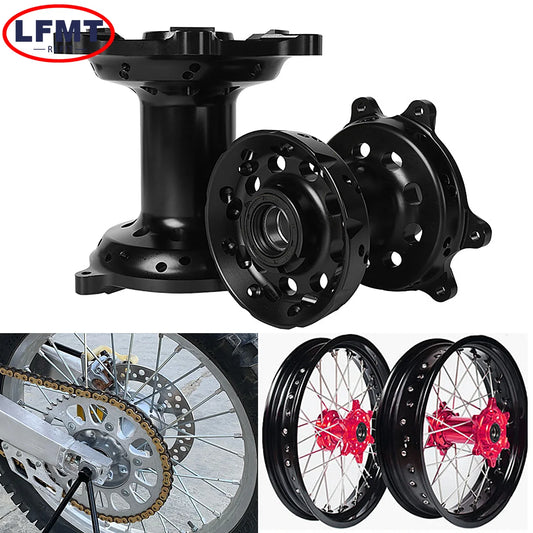 Motorcycle CNC Front Rims Rear Wheel Hub 36 Holes Full Set For HONDA CR125 CR250 2002-2007 CRF250R CRF450R CRF250X CRF450X RISE DEFENSE SYSTEMS.AI PRODUCTS